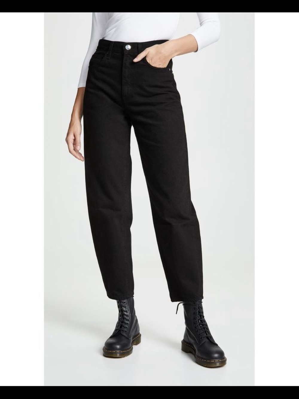 GOLDSIGN The Curved Black High Rise Jeans Size 26
